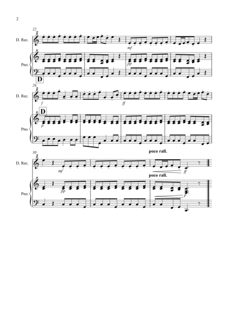 Autumn Four Seasons For Descant Recorder And Piano Page 2