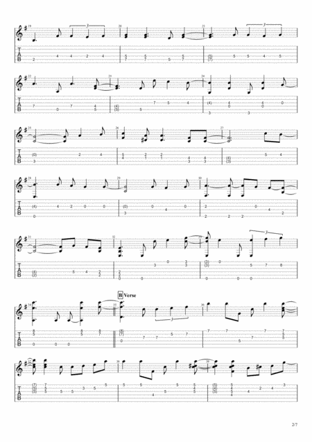 Autumn Leaves For Solo Fingerstyle Guitar Page 2