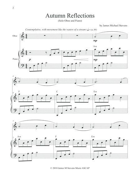 Autumn Reflections Oboe Piano Page 2