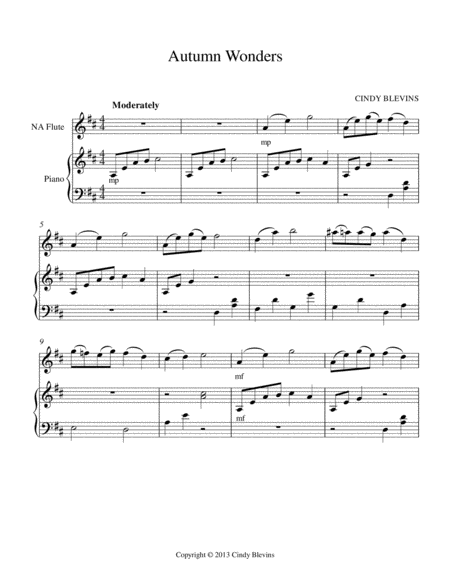 Autumn Wonders Native American Flute And Piano Page 2