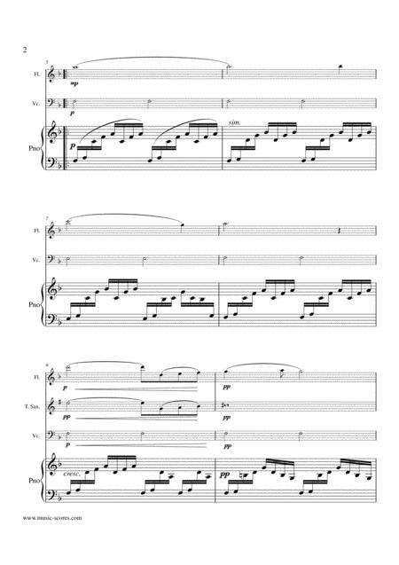 Ave Maria Flute Violin Tenor Saxophone Cello And Piano Fma Page 2