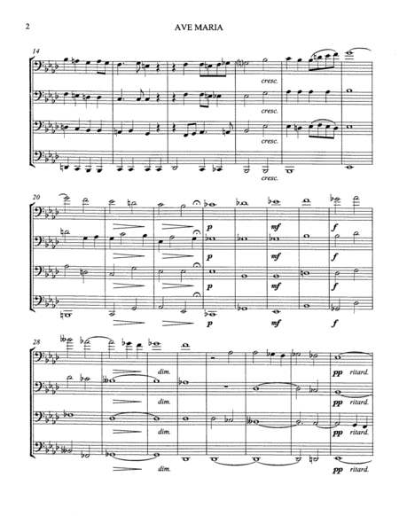 Ave Maria For Tuba Quartet Page 2