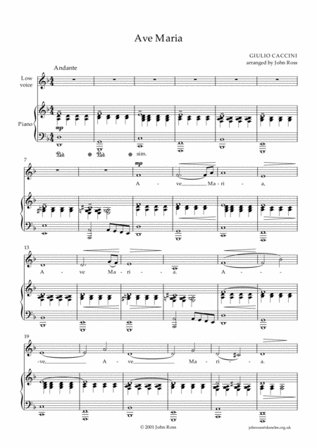 Ave Maria Low Voice Piano Page 2