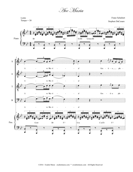 Ave Maria Satb High Medium Piano Accompaniment Page 2