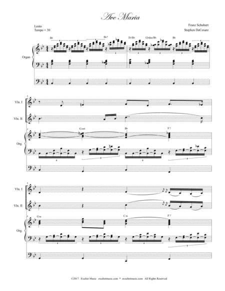 Ave Maria Violin Duet Organ Accompaniment Page 2