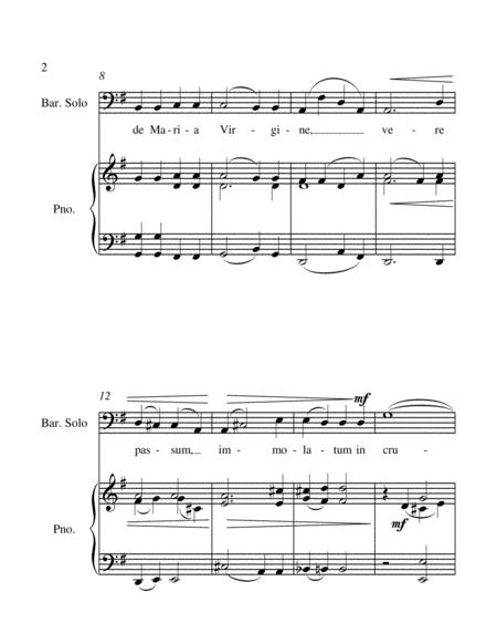 Ave Verum Corpus Baritone Voice And Piano Intermediate Level Page 2