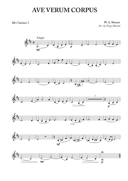 Ave Verum Corpus For Concert Band And Optional Choir Page 2