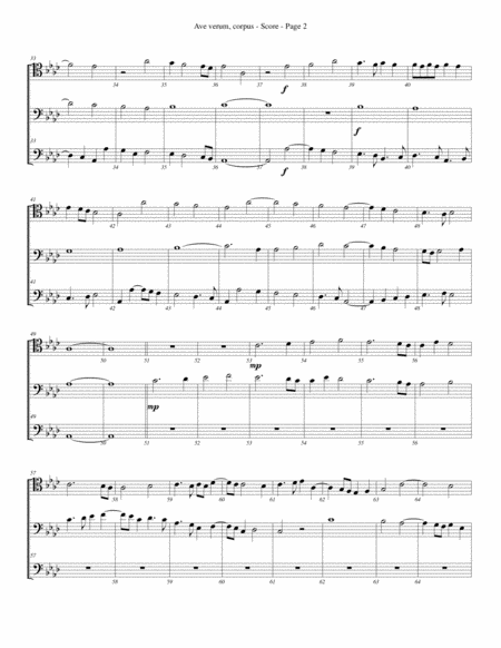 Ave Verum Corpus For Trombone Or Low Brass Trio Page 2