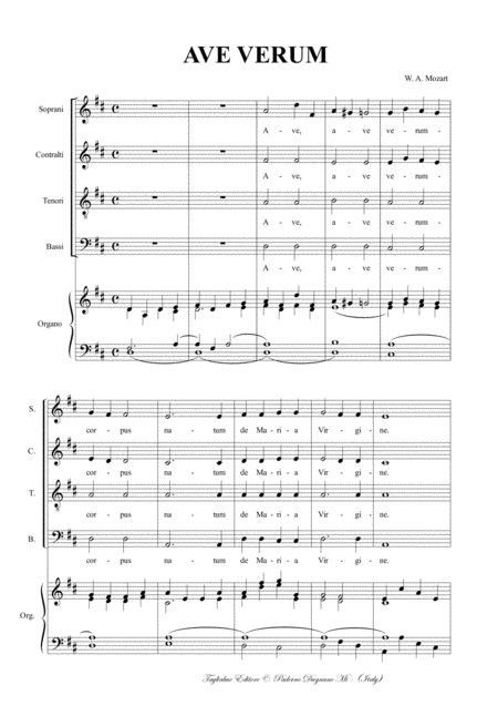 Ave Verum W A Mozart For Satb Choir And Organ Pdf Files With Embedded Mp3 Files Of The Individual Parts Page 2