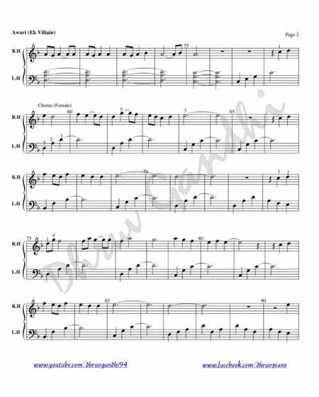 Awari Soch The Band Piano Arrangement Easy To Advanced Page 2