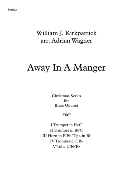 Away In A Manger Brass Quintet Arr Adrian Wagner Page 2