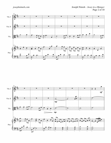 Away In A Manger Cradle Song Score All Parts Page 2