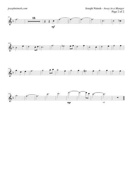 Away In A Manger Cradle Song Strings Parts Page 2