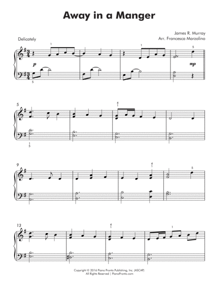 Away In A Manger Easy Jazz Piano Page 2