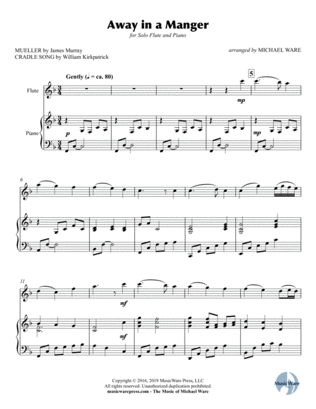 Away In A Manger Flute Page 2