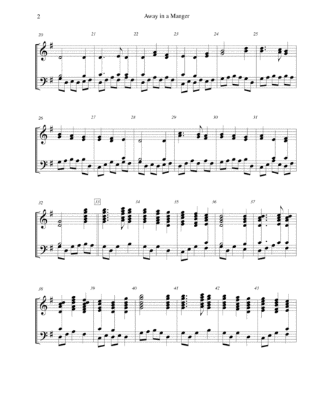 Away In A Manger For 3 Octave Handbell Choir Page 2