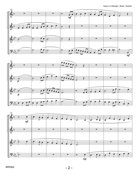 Away In A Manger For Brass Quartet Unaccompanied Page 2