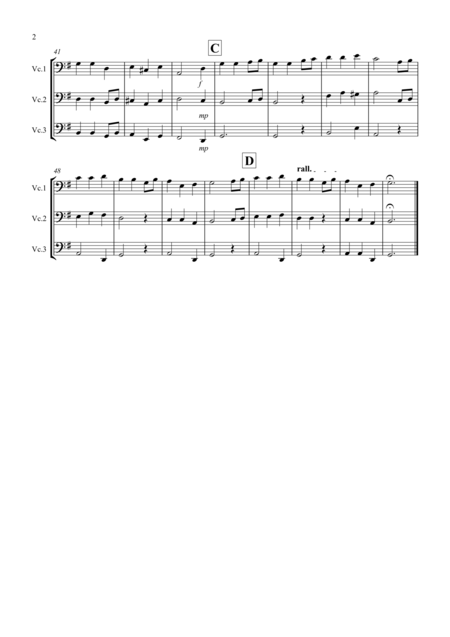 Away In A Manger For Cello Trio Page 2