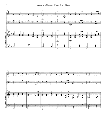 Away In A Manger For Piano Trio Page 2