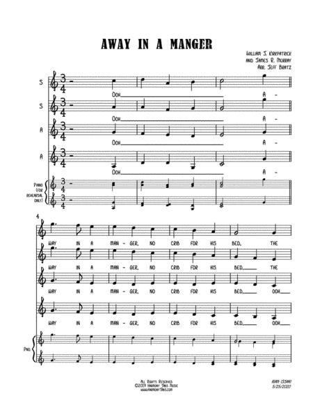 Away In A Manger Ssaa A Cappella Page 2