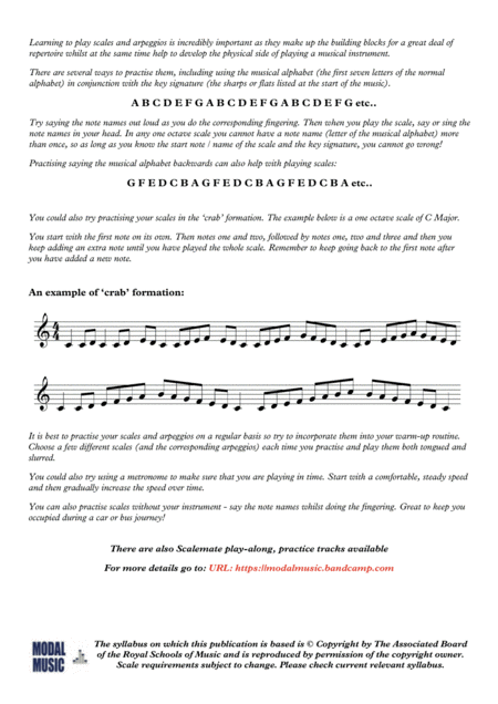 B Flat Valved Brass Scales Grades 1 5 Page 2