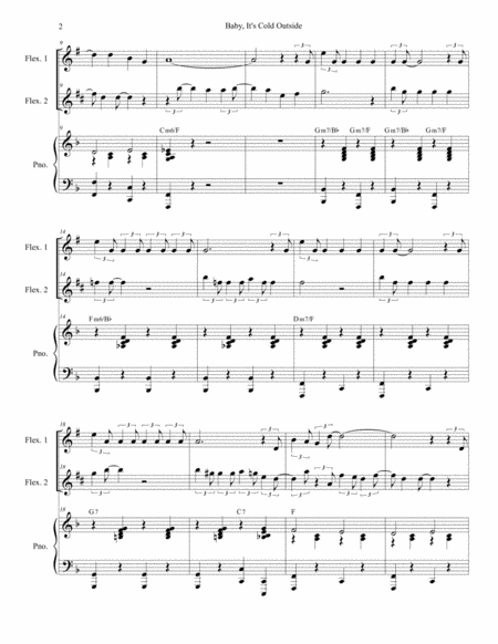 Baby Its Cold Outside Duet For Flexible Treble Instrumentation Page 2