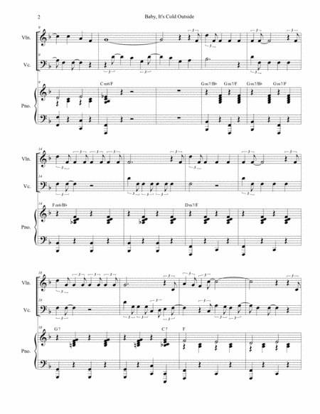 Baby Its Cold Outside Duet For Violin And Cello Page 2