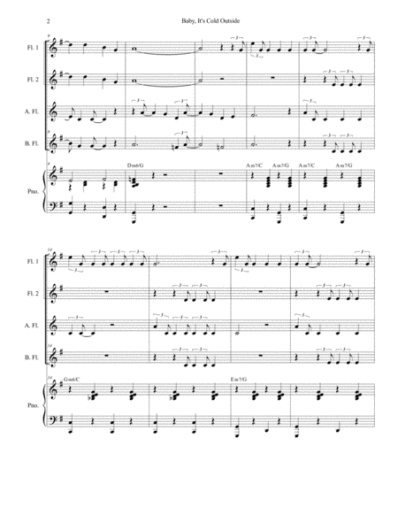 Baby Its Cold Outside For Flute Choir Page 2