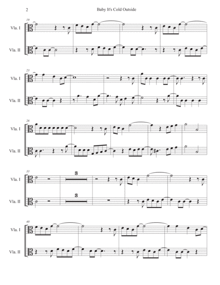 Baby Its Cold Outside Original Key Viola Duet Page 2