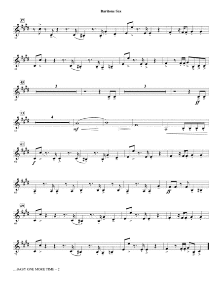 Baby One More Time Arr Mark Brymer Baritone Sax Page 2