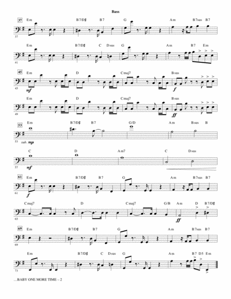 Baby One More Time Arr Mark Brymer Bass Page 2