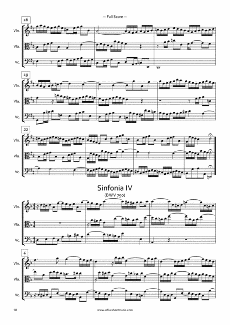 Bach 15 Sinfonias 3 Part Inventions Arr For String Trio Full Score And Parts Page 2