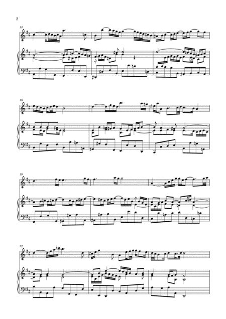 Bach Air On The G String For Flute And Piano Page 2