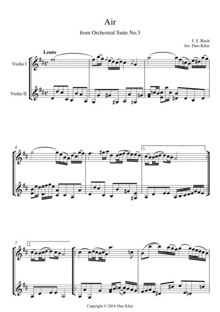 Bach Air Violin Duet Page 2