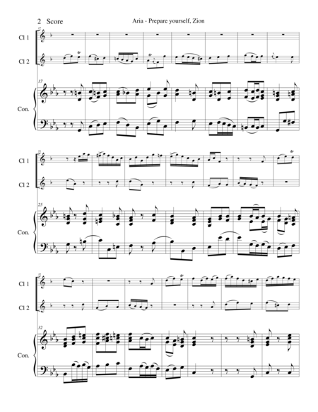 Bach Aria From The Christmas Oratorio For Clarinet Duet Page 2