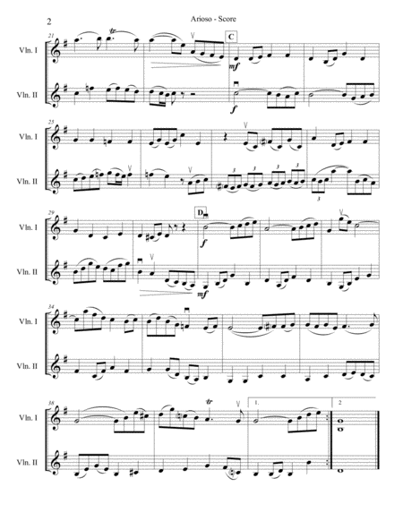 Bach Arioso For Two Violins Page 2