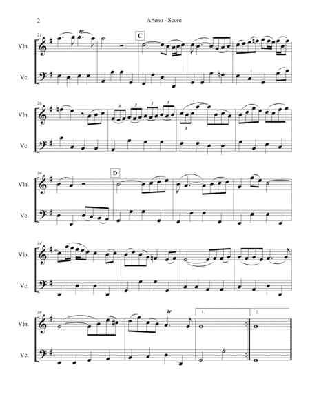 Bach Arioso For Violin And Cello Page 2