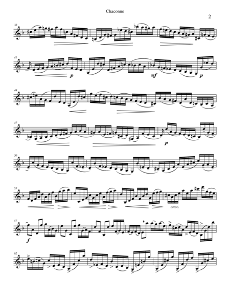 Bach Chaconne For Solo Unaccompanied Clarinet Page 2