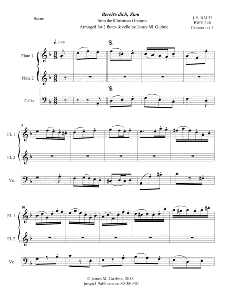 Bach Christmas Trio For 2 Flutes Cello Page 2