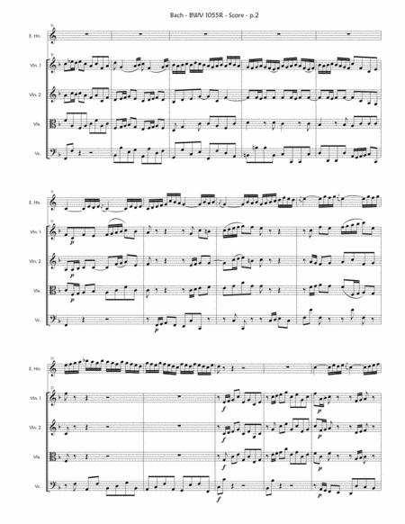 Bach Concerto Bwv 1055 English Horn Strings Page 2