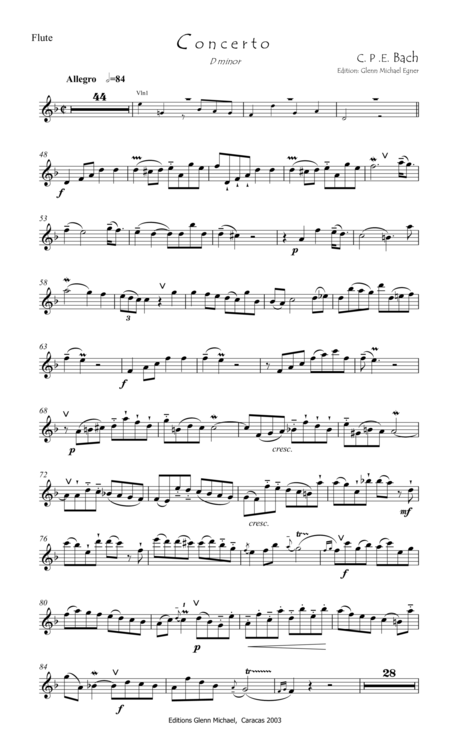 Bach Cpe Concerto For Flute In D Minor Page 2