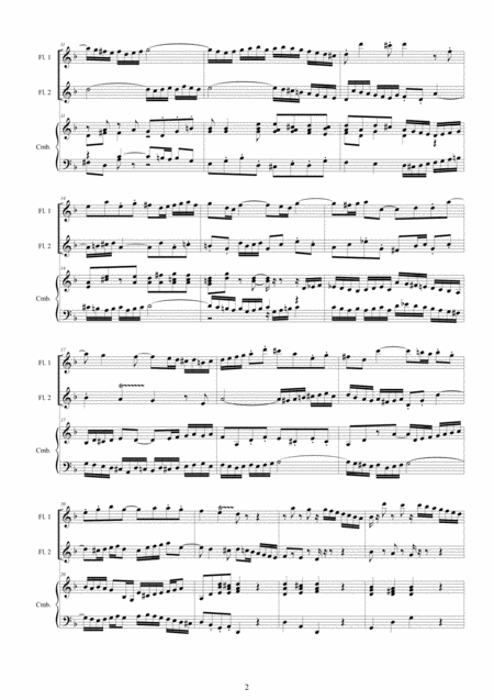 Bach Double Concerto In D Minor Bwv1043 For Two Flutes And Cembalo Or Piano Page 2