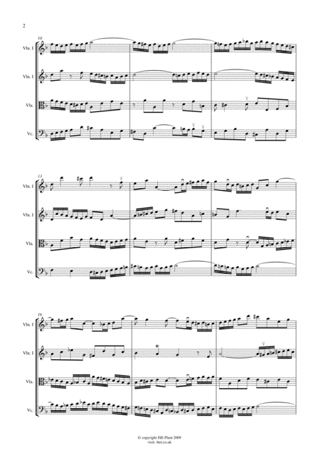 Bach Double Violin Concerto In D Minor Bwv 1043 For String Quartet Score And Parts Page 2