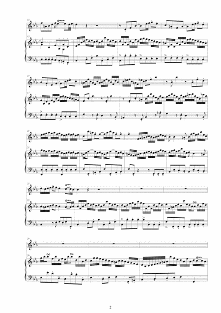 Bach Flute Sonata No 2 In E Flat Bwv 1031 For Flute And Cembalo Or Piano Page 2