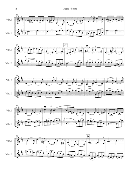 Bach Gigue For Two Violins Page 2