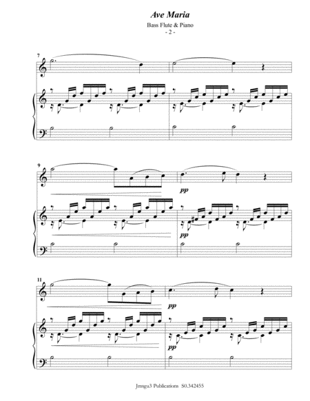 Bach Gounod Ave Maria For Bass Flute Piano Page 2