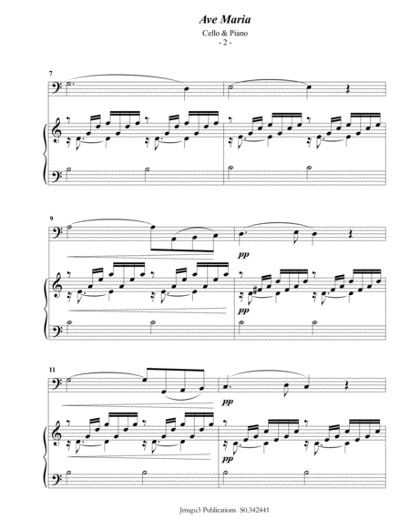 Bach Gounod Ave Maria For Cello Piano Page 2