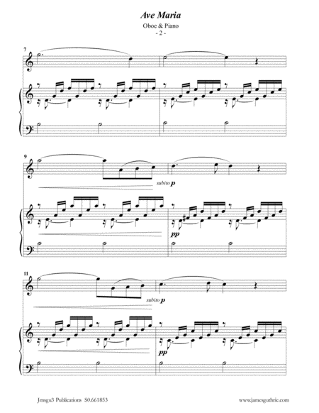 Bach Gounod Ave Maria Schwencke Version For Oboe Piano Page 2