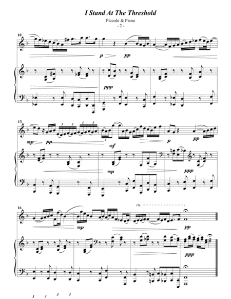 Bach I Stand At The Threshold For Piccolo Piano Page 2