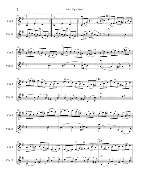 Bach Jesu Joy For Two Violins Page 2